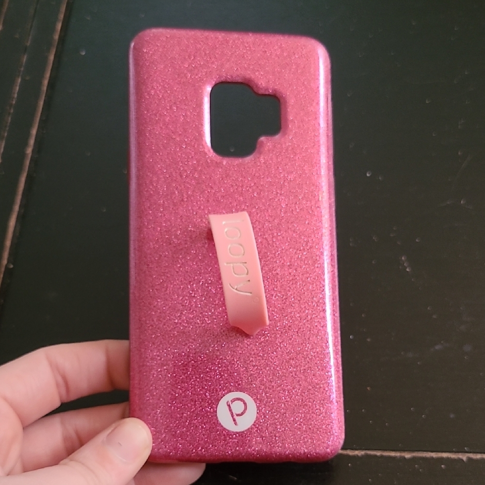 Loopy Case Pink Sparkle Phone Cover Galaxy S9